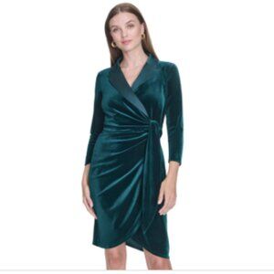 Halston Womens Satin-Trim Velvet Shea Pine 4